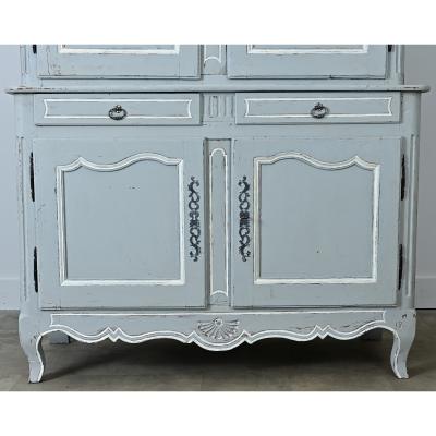 French 19th Century Louis XV Painted Buffet a Deux Corps