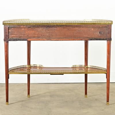 French 19th Century Louis XVI Mahogany Demilune Console