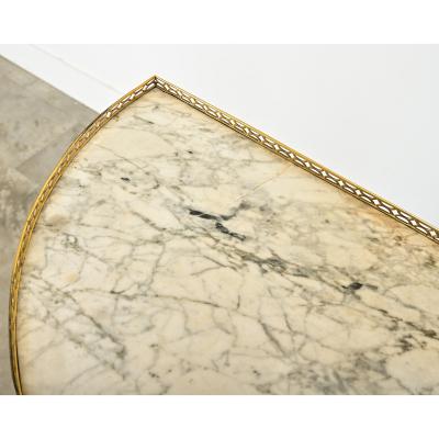 French 19th Century Louis XVI Mahogany Demilune Console