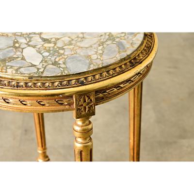 French 19th Century Louis XVI Style Gilt Gueridon