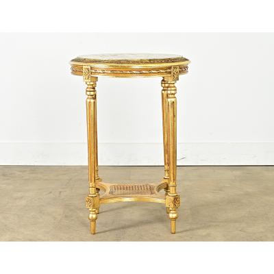 French 19th Century Louis XVI Style Gilt Gueridon