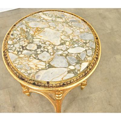 French 19th Century Louis XVI Style Gilt Gueridon