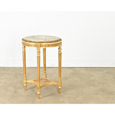French 19th Century Louis XVI Style Gilt Gueridon