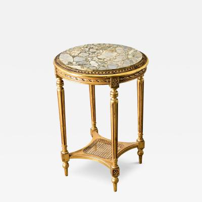 French 19th Century Louis XVI Style Gilt Gueridon