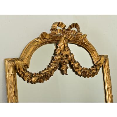 French 19th Century Louis XVI Style Gilt Mirror