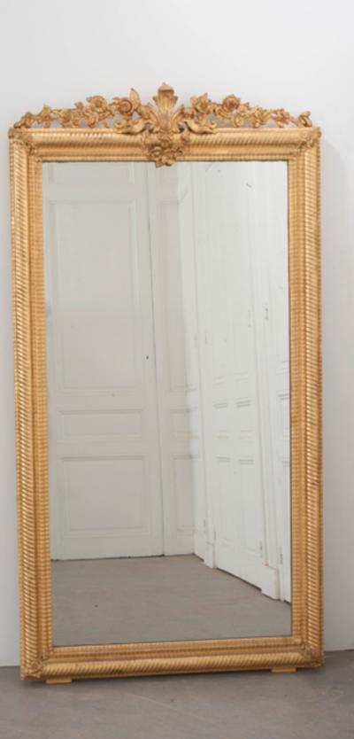 French 19th Century Louis XVI Style Giltwood Mirror