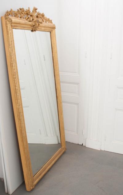 French 19th Century Louis XVI Style Giltwood Mirror