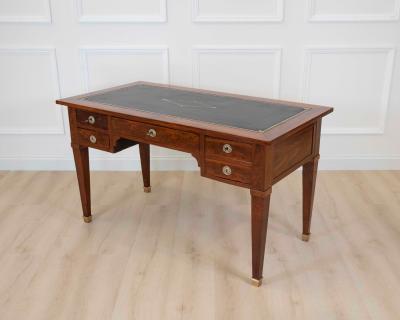 French 19th Century Louis XVI Style Leather Top Desk