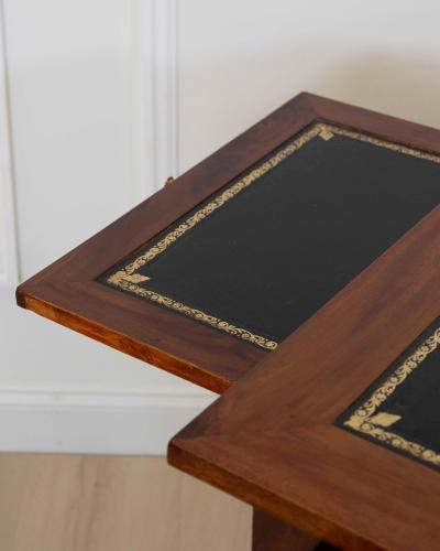 French 19th Century Louis XVI Style Leather Top Desk