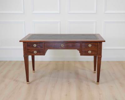 French 19th Century Louis XVI Style Leather Top Desk