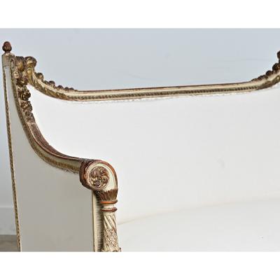 French 19th Century Louis XVI Style Parcel Gilt Canap 