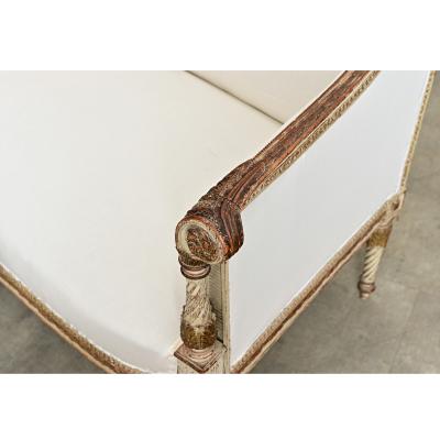 French 19th Century Louis XVI Style Parcel Gilt Canap 