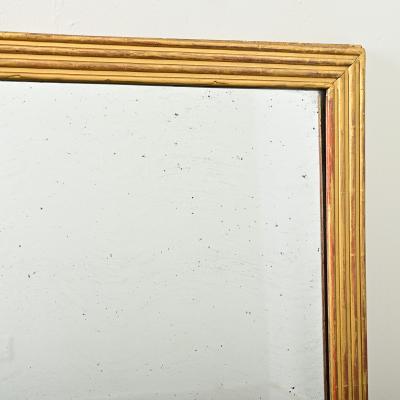 French 19th Century Louis XVI Style Reeded Gilt Mirror
