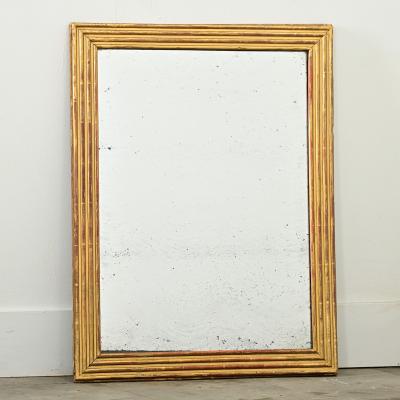 French 19th Century Louis XVI Style Reeded Gilt Mirror