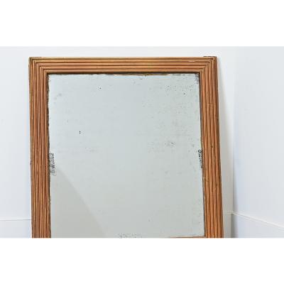 French 19th Century Louis XVI Style Reeded Gilt Mirror