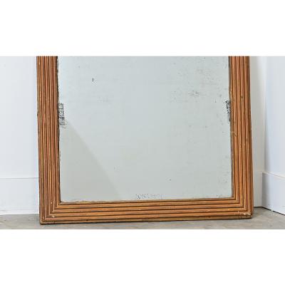 French 19th Century Louis XVI Style Reeded Gilt Mirror