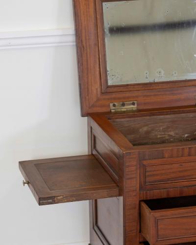 French 19th Century Louis XVI Style Side Table with Fitted Mirror