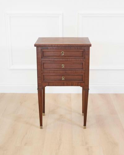 French 19th Century Louis XVI Style Side Table with Fitted Mirror