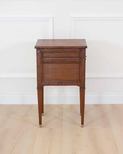 French 19th Century Louis XVI Style Side Table with Fitted Mirror