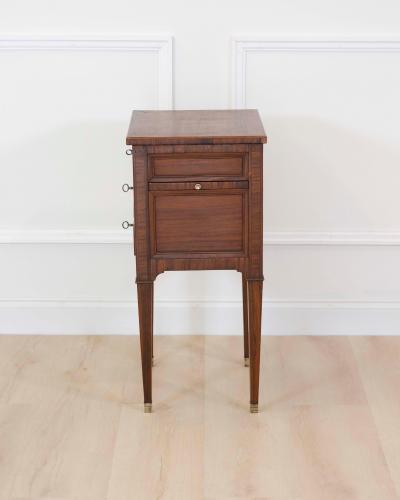 French 19th Century Louis XVI Style Side Table with Fitted Mirror