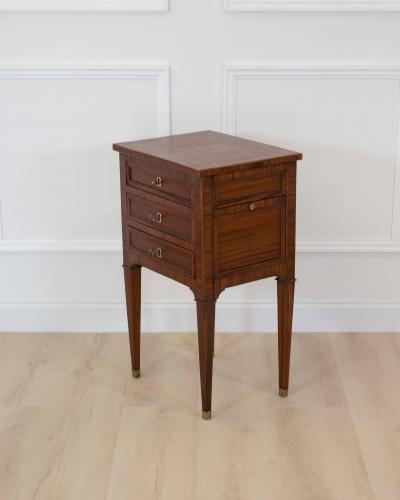 French 19th Century Louis XVI Style Side Table with Fitted Mirror