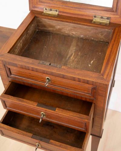 French 19th Century Louis XVI Style Side Table with Fitted Mirror