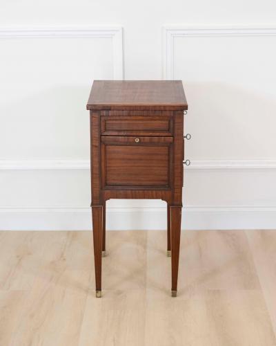 French 19th Century Louis XVI Style Side Table with Fitted Mirror