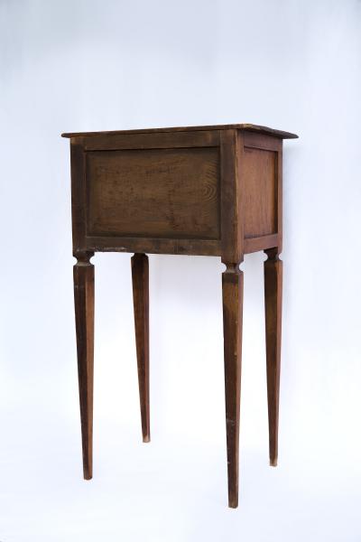French 19th Century Louis XVI Style Side Table with Trompe l il Inlay