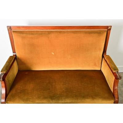 French 19th Century Louis XVI Tall Back Settee