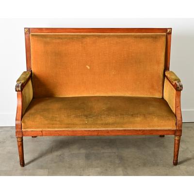 French 19th Century Louis XVI Tall Back Settee