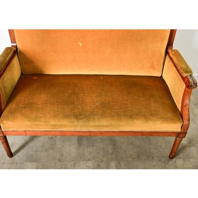 French 19th Century Louis XVI Tall Back Settee
