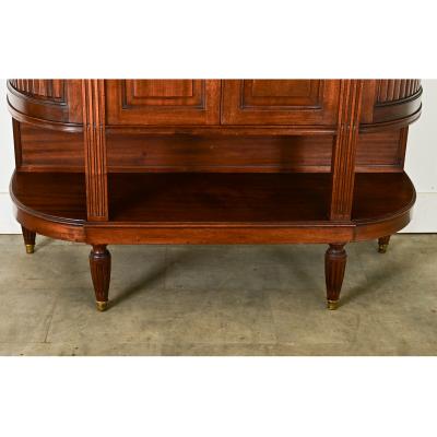 French 19th Century Mahogany Demilune Desserte