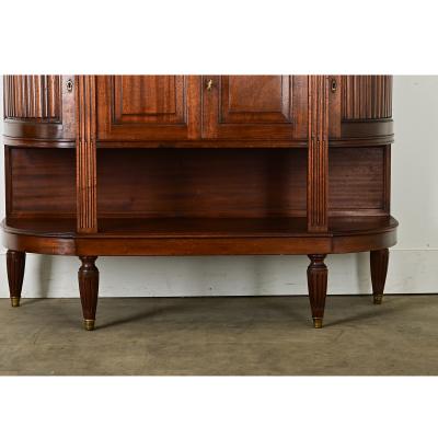French 19th Century Mahogany Demilune Desserte