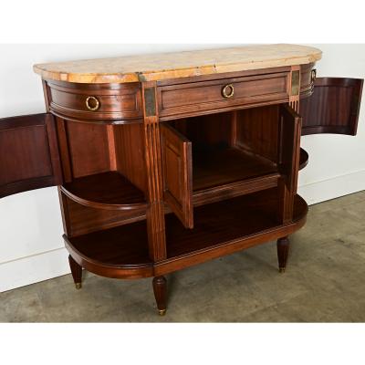 French 19th Century Mahogany Demilune Desserte