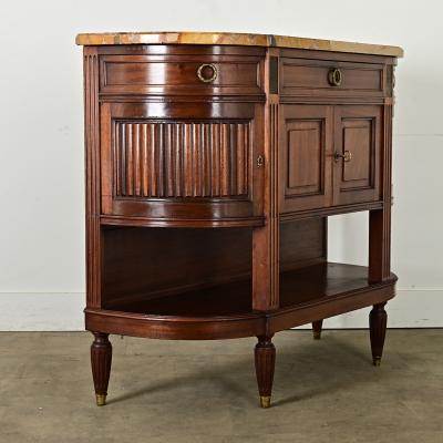 French 19th Century Mahogany Demilune Desserte