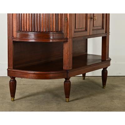 French 19th Century Mahogany Demilune Desserte