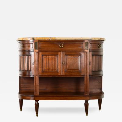 French 19th Century Mahogany Demilune Desserte