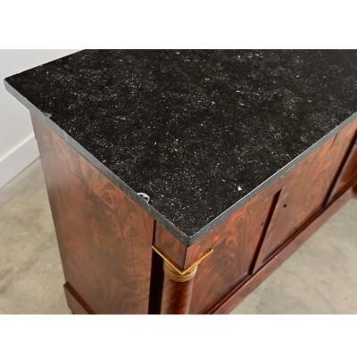 French 19th Century Mahogany Empire Enfilade with Marble Top