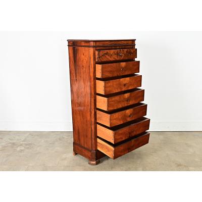 French 19th Century Mahogany Louis Philippe Semainier