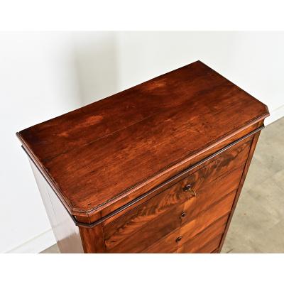 French 19th Century Mahogany Louis Philippe Semainier