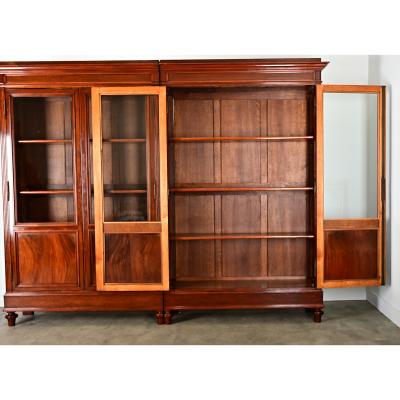 French 19th Century Mahogany Louis XVI Style Bibliotheque
