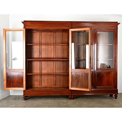 French 19th Century Mahogany Louis XVI Style Bibliotheque