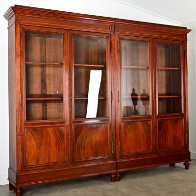 French 19th Century Mahogany Louis XVI Style Bibliotheque
