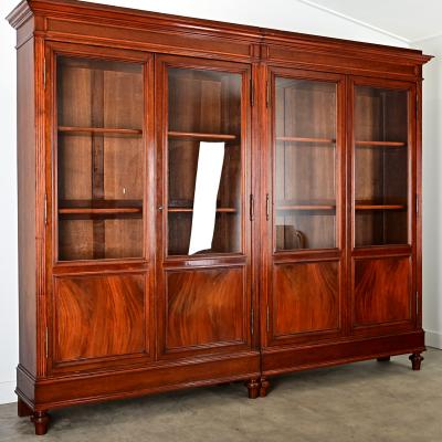 French 19th Century Mahogany Louis XVI Style Bibliotheque