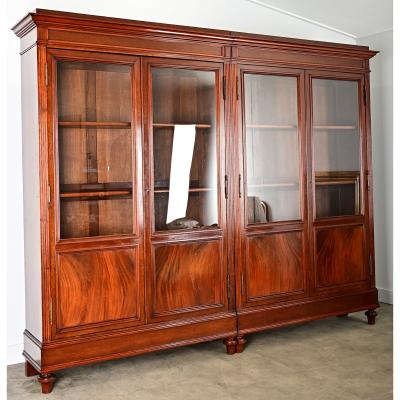 French 19th Century Mahogany Louis XVI Style Bibliotheque