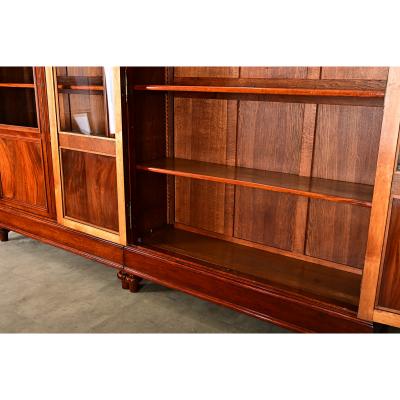 French 19th Century Mahogany Louis XVI Style Bibliotheque