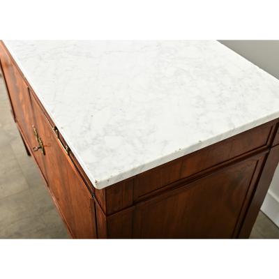 French 19th Century Mahogany Marble Buffet