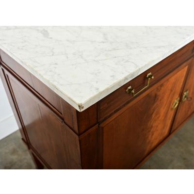 French 19th Century Mahogany Marble Buffet
