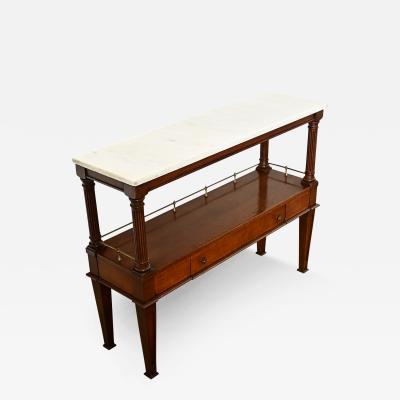 French 19th Century Mahogany Marble Console Table