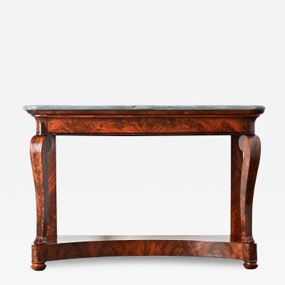 French 19th Century Mahogany Marble Restauration Console